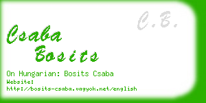 csaba bosits business card